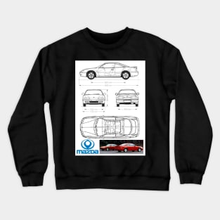 1991-1997 Mazda MX-6 Blueprint Crewneck Sweatshirt